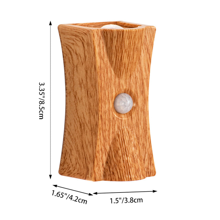 Modern Art Deco ABS PC Hourglass LED Sensor-Activated Wall Sconce Lamp For Hallway