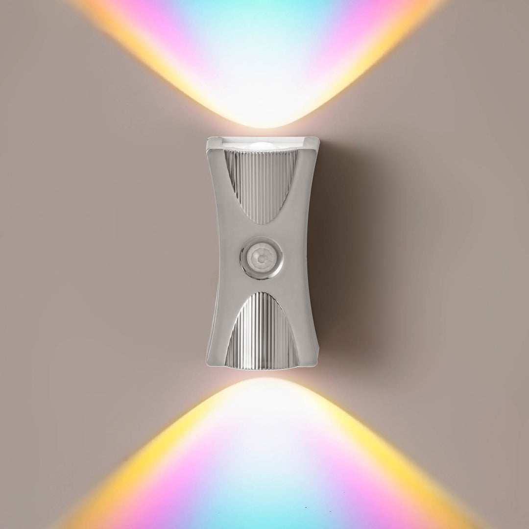Modern Art Deco ABS PC Hourglass LED Sensor-Activated Wall Sconce Lamp For Hallway