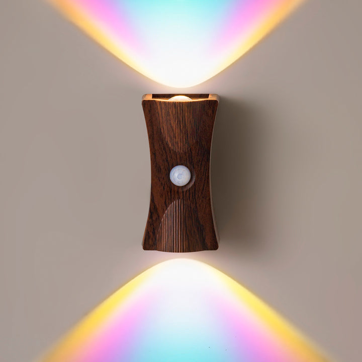 Modern Art Deco ABS PC Hourglass LED Sensor-Activated Wall Sconce Lamp For Hallway