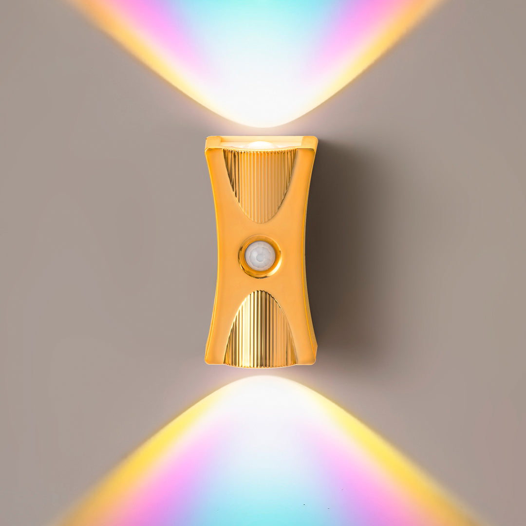 Modern Art Deco ABS PC Hourglass LED Sensor-Activated Wall Sconce Lamp For Hallway