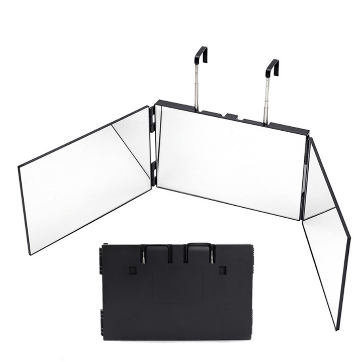 Modern Minimalist Rectangular ABS Glass Barber Wall Mirror Folding For Bathroom