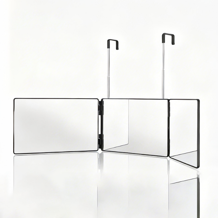 Modern Minimalist Rectangular ABS Glass Barber Wall Mirror Folding For Bathroom
