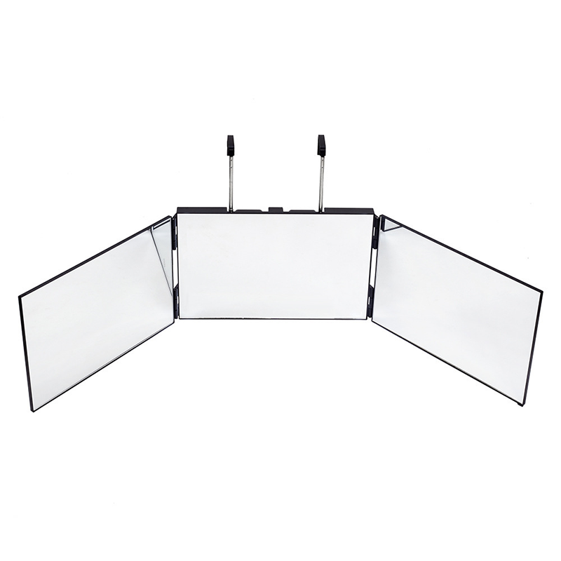 Modern Minimalist Rectangular ABS Glass Barber Wall Mirror Folding For Bathroom