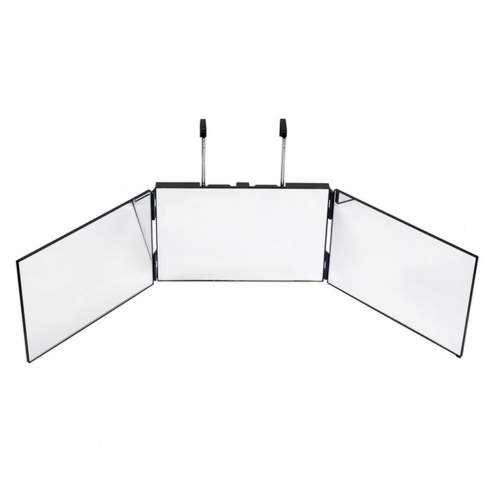 Modern Minimalist Rectangular ABS Glass Barber Wall Mirror Folding For Bathroom