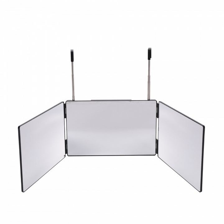 Modern Minimalist Rectangular ABS Glass Barber Wall Mirror Folding For Bathroom