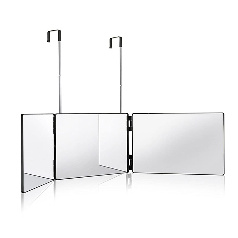 Modern Minimalist Rectangular ABS Glass Barber Wall Mirror Folding For Bathroom