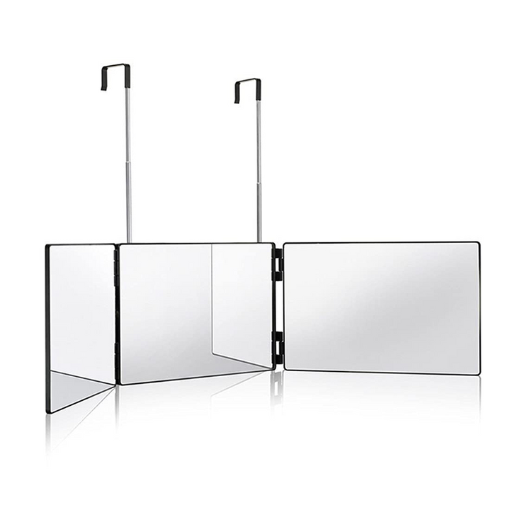 Modern Minimalist Rectangular ABS Glass Barber Wall Mirror Folding For Bathroom