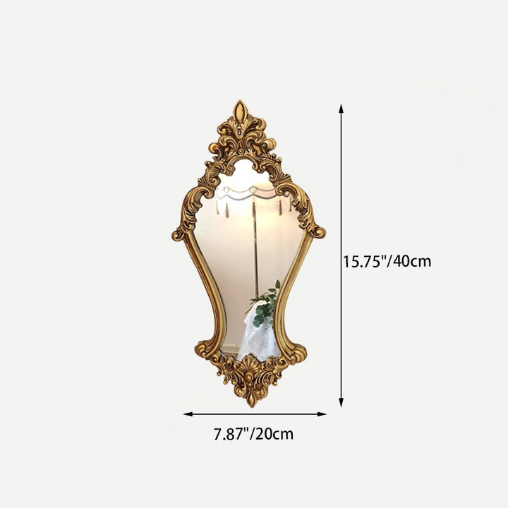 Traditional French Diamond Resin Glass Wall Mirror Decorative Mirror For Living Room