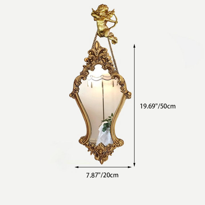 Traditional French Diamond Resin Glass Wall Mirror Decorative Mirror For Living Room