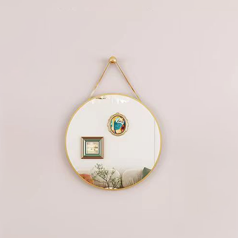 Modern Minimalist Round PVC MDF Glass Wall Mirror For Living Room