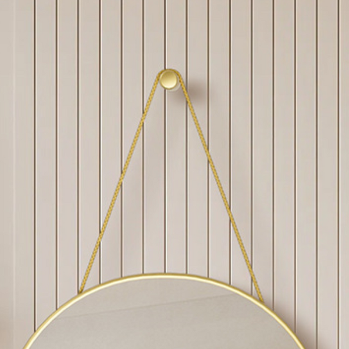 Modern Minimalist Round PVC MDF Glass Wall Mirror For Living Room