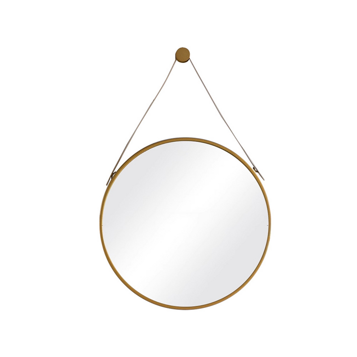 Modern Minimalist Round Aluminum Alloy Glass Wall Mirror Makeup Mirror For Bathroom