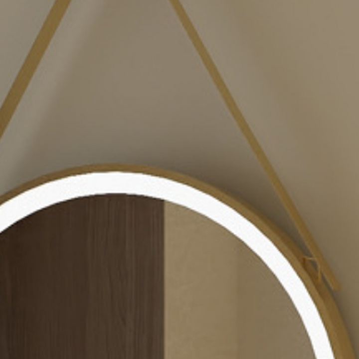 Modern Minimalist Round Aluminum Alloy Glass Wall Mirror Makeup Mirror For Bathroom