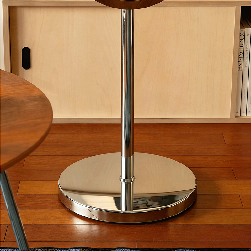 Modern Mid-Century Glass Rubberwood Stainless Steel Decorative Rotating Full-Length Floor Mirror For Bedroom
