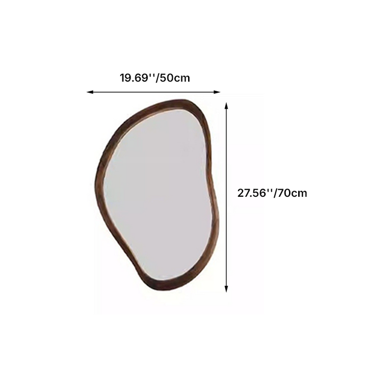 Traditional Vintage Irregular Plywood Glass Wall Mirror For Bathroom