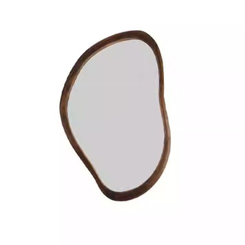 Traditional Vintage Irregular Plywood Glass Wall Mirror For Bathroom