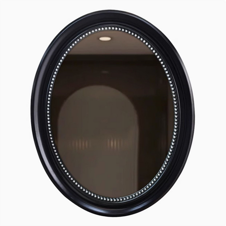Traditional French Oval Glass Plastic Wall Mirror For Bathroom