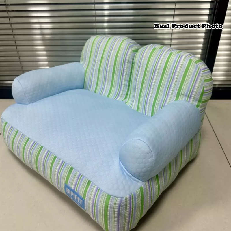 Contemporary Coastal Polyester Fabric PP Cotton Rectangular Dog Bed Pet Bed For Living Room