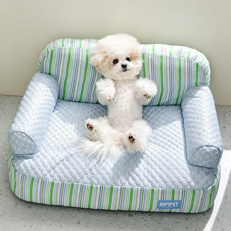 Contemporary Coastal Polyester Fabric PP Cotton Rectangular Dog Bed Pet Bed For Living Room