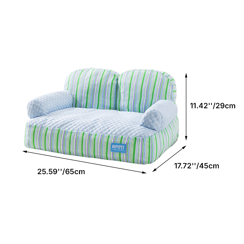 Contemporary Coastal Polyester Fabric PP Cotton Rectangular Dog Bed Pet Bed For Living Room