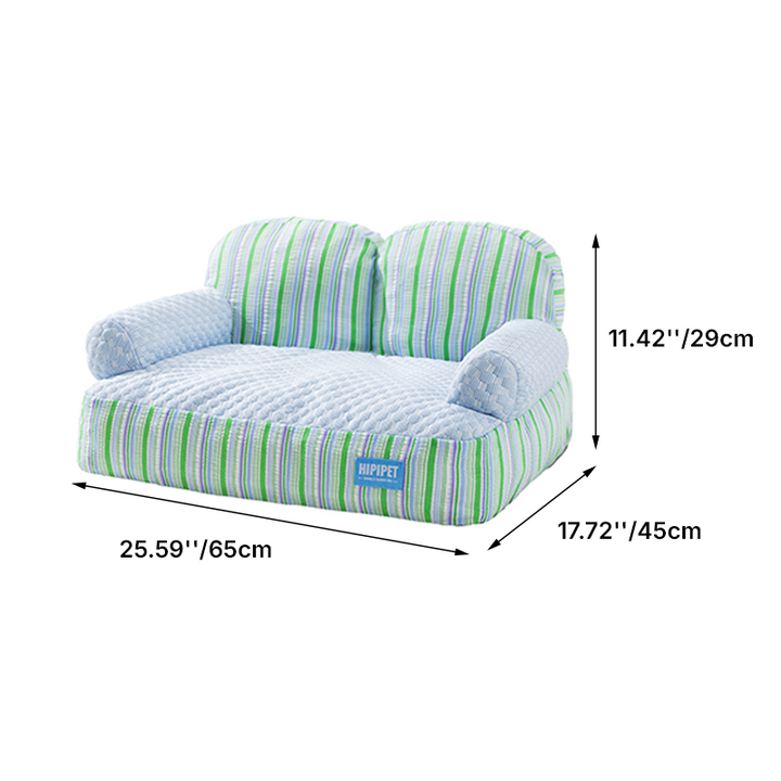 Contemporary Coastal Polyester Fabric PP Cotton Rectangular Dog Bed Pet Bed For Living Room