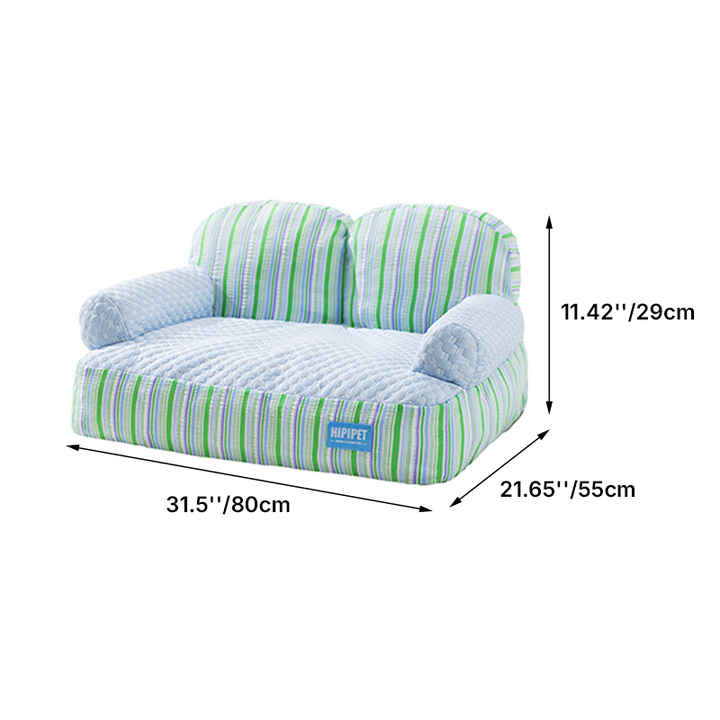 Contemporary Coastal Polyester Fabric PP Cotton Rectangular Dog Bed Pet Bed For Living Room