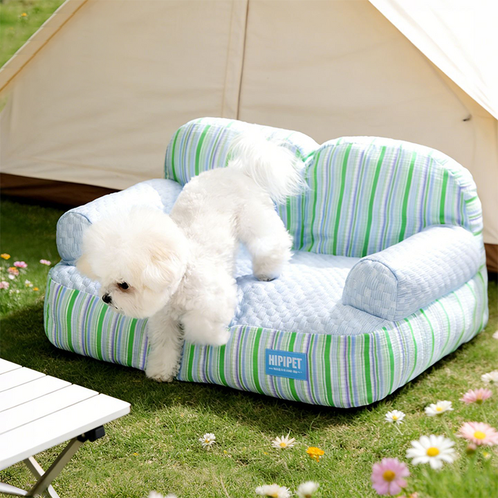 Contemporary Coastal Polyester Fabric PP Cotton Rectangular Dog Bed Pet Bed For Living Room