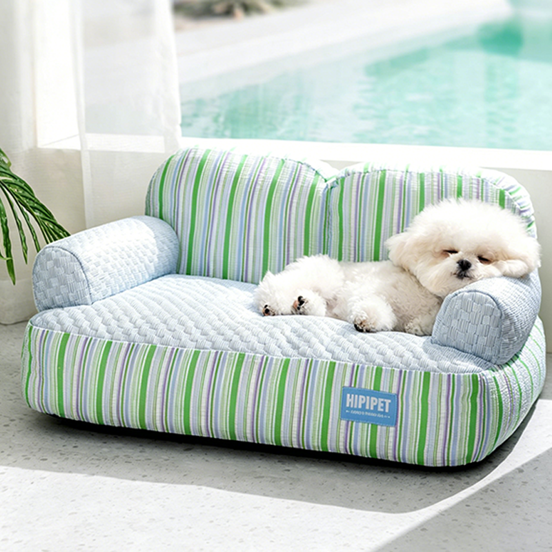 Contemporary Coastal Polyester Fabric PP Cotton Rectangular Dog Bed Pet Bed For Living Room