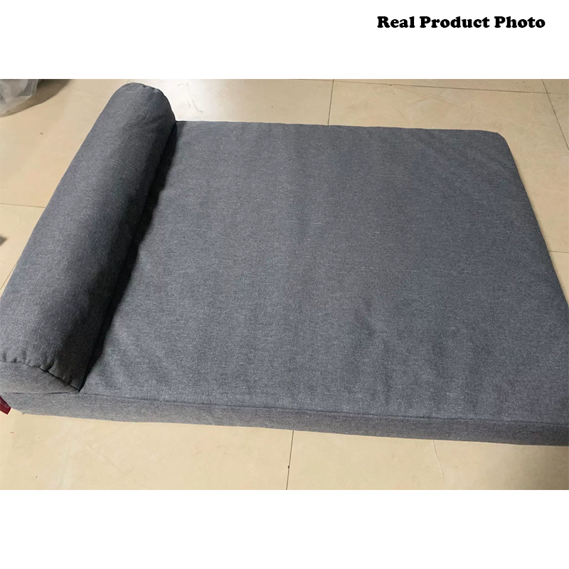 Modern Minimalist Rectangular Linen Fabric Cooling Dog Bed Pet Bed Removable For Living Room