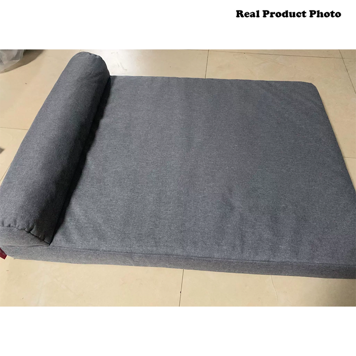 Modern Minimalist Rectangular Linen Fabric Cooling Dog Bed Pet Bed Removable For Living Room