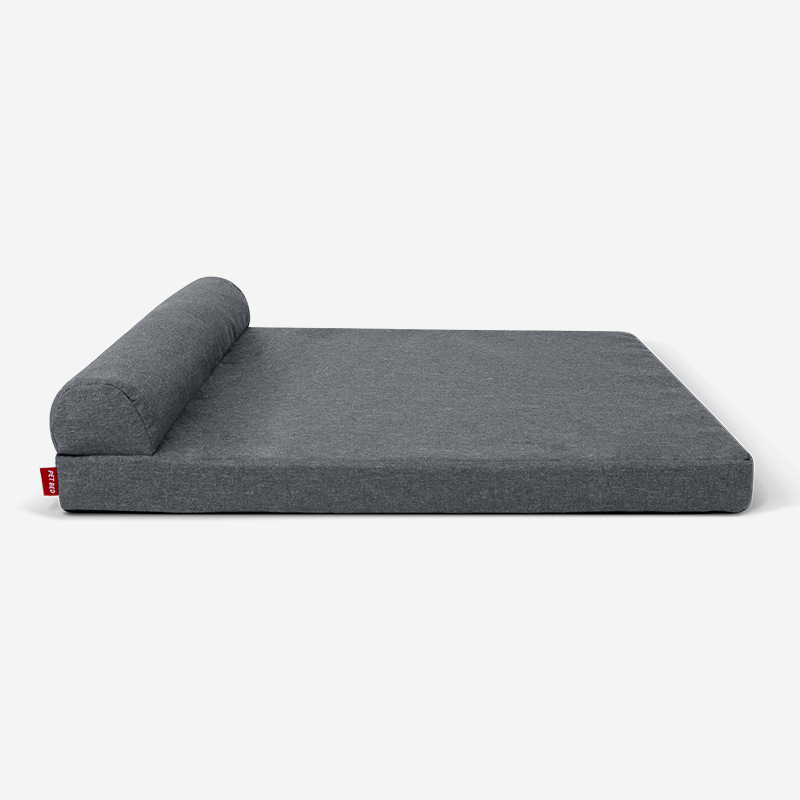 Modern Minimalist Rectangular Linen Fabric Cooling Dog Bed Pet Bed Removable For Living Room