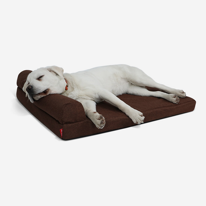 Modern Minimalist Rectangular Linen Fabric Cooling Dog Bed Pet Bed Removable For Living Room