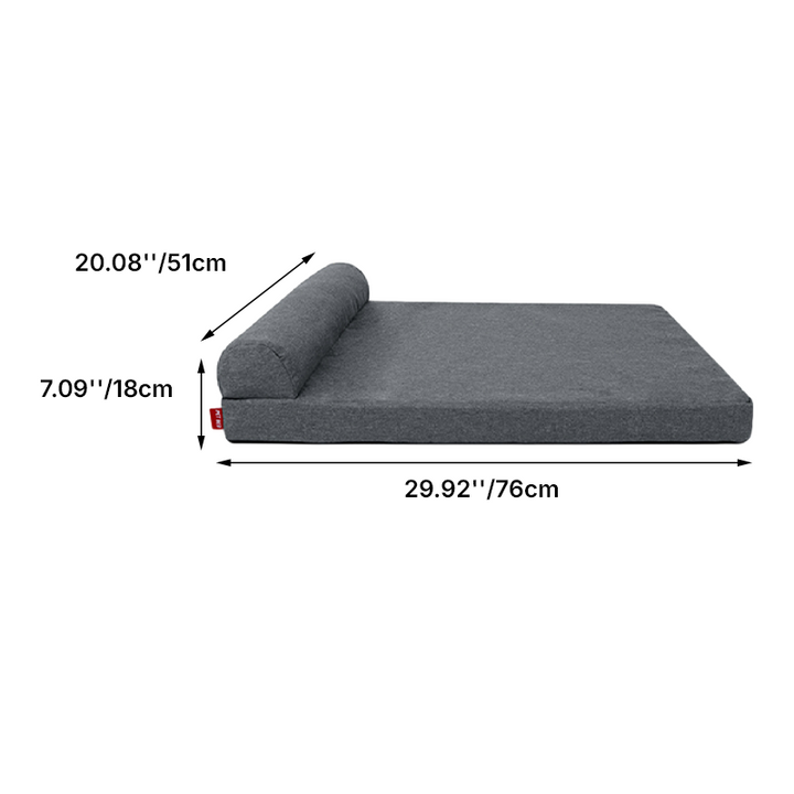 Modern Minimalist Rectangular Linen Fabric Cooling Dog Bed Pet Bed Removable For Living Room