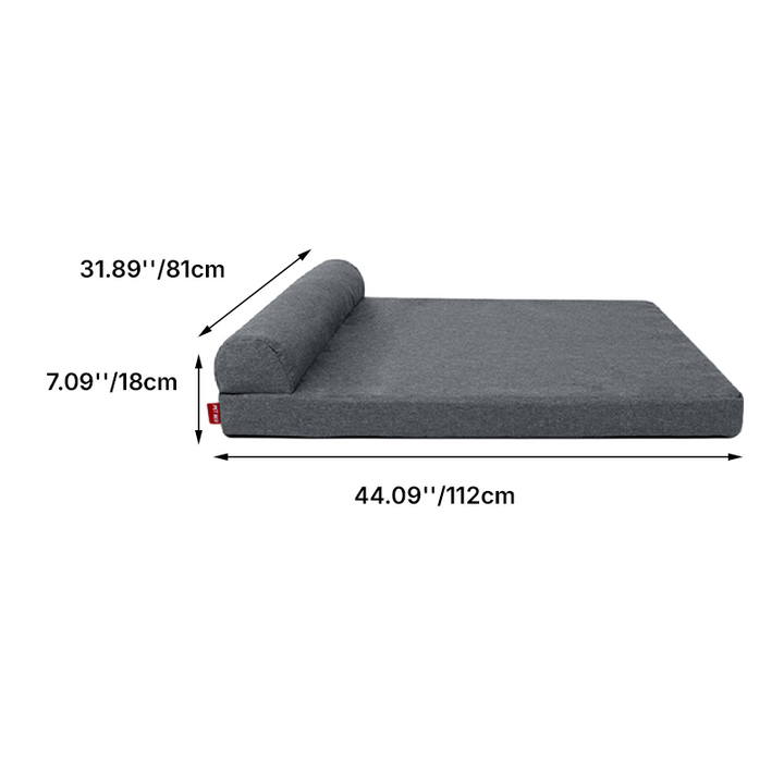 Modern Minimalist Rectangular Linen Fabric Cooling Dog Bed Pet Bed Removable For Living Room