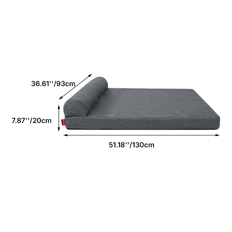 Modern Minimalist Rectangular Linen Fabric Cooling Dog Bed Pet Bed Removable For Living Room
