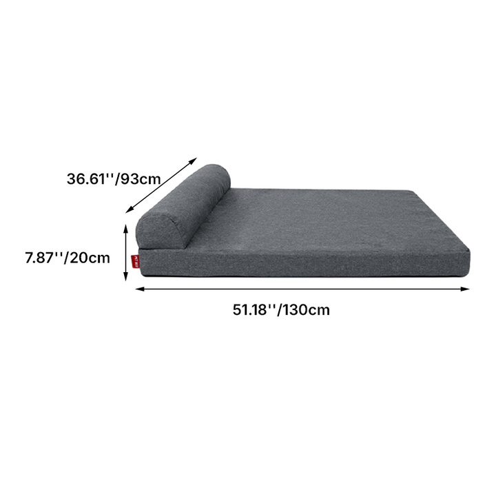 Modern Minimalist Rectangular Linen Fabric Cooling Dog Bed Pet Bed Removable For Living Room