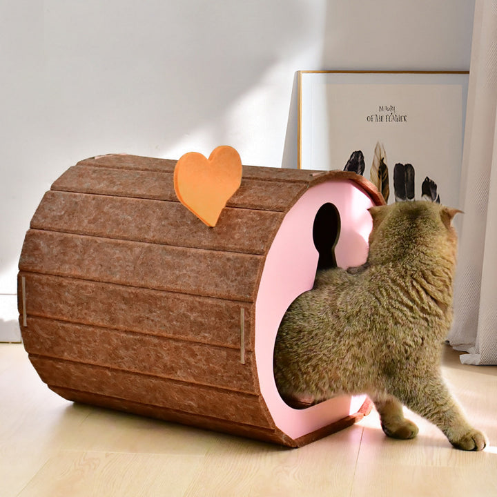 Modern Simplicity Cylinder Felt MDF Movable Scratch-Resistant Cat Bad For Living Room
