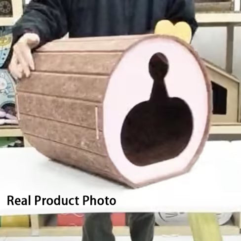 Modern Simplicity Cylinder Felt MDF Movable Scratch-Resistant Cat Bad For Living Room