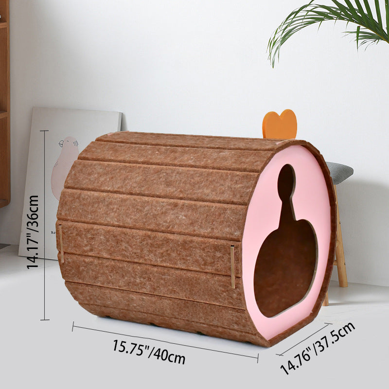 Modern Simplicity Cylinder Felt MDF Movable Scratch-Resistant Cat Bad For Living Room