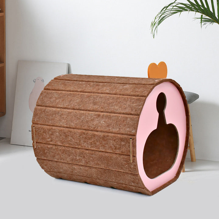 Modern Simplicity Cylinder Felt MDF Movable Scratch-Resistant Cat Bad For Living Room