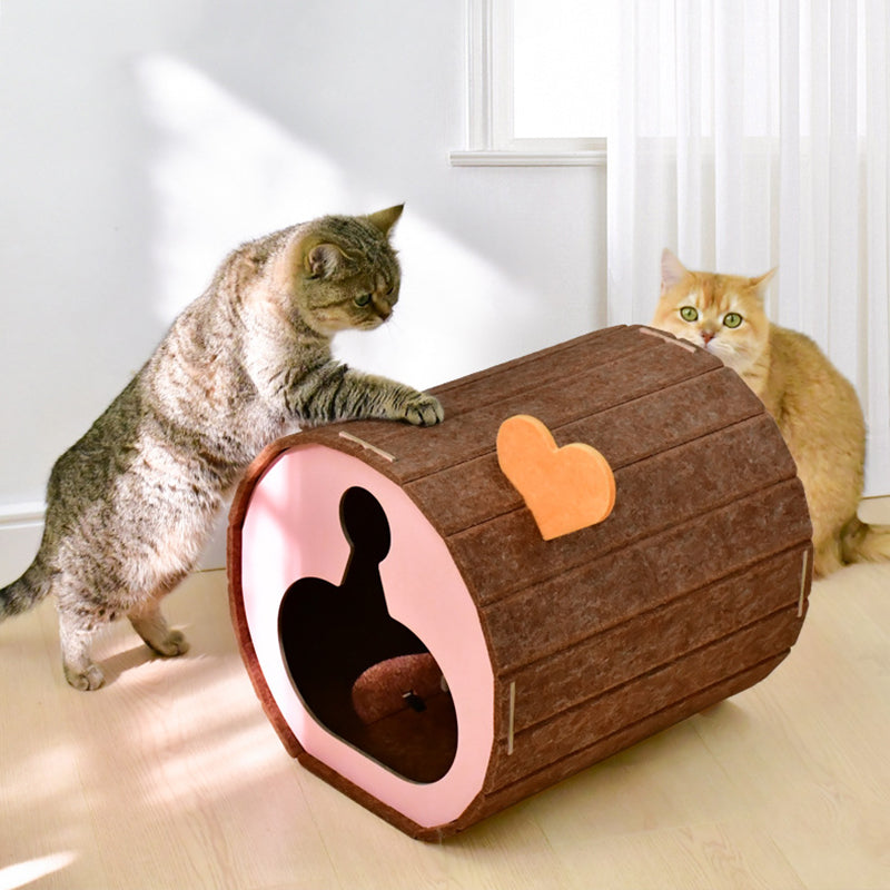 Modern Simplicity Cylinder Felt MDF Movable Scratch-Resistant Cat Bad For Living Room