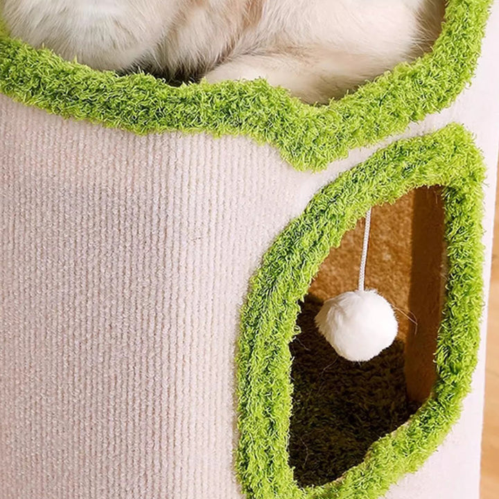 Modern Simplicity Velvet Burlap PP Cotton Felt Space-Saving 1/2/3-Tier Cat Bed For Living Room