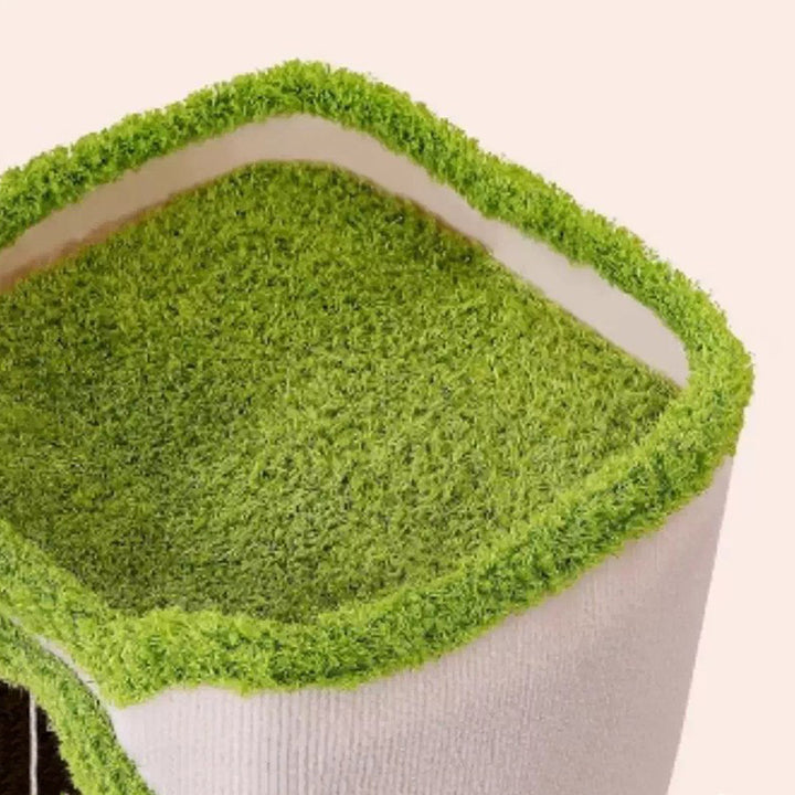 Modern Simplicity Velvet Burlap PP Cotton Felt Space-Saving 1/2/3-Tier Cat Bed For Living Room