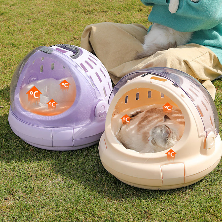 Modern Simplicity Bunny Fur ABS PP Cotton Highly Practical Round With Panoramic View Cozy Cat Bed For Outdoor