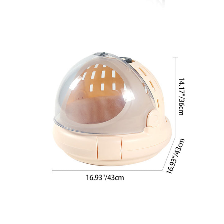 Modern Simplicity Bunny Fur ABS PP Cotton Highly Practical Round With Panoramic View Cozy Cat Bed For Outdoor
