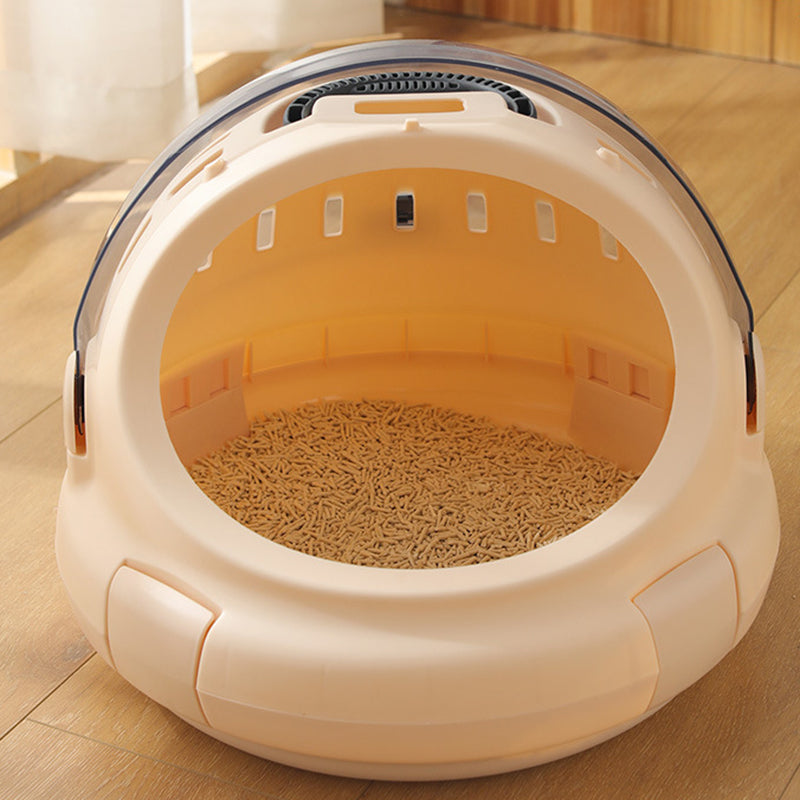 Modern Simplicity Bunny Fur ABS PP Cotton Highly Practical Round With Panoramic View Cozy Cat Bed For Outdoor