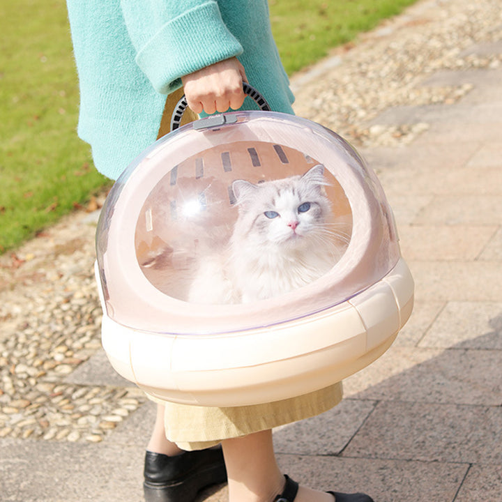 Modern Simplicity Bunny Fur ABS PP Cotton Highly Practical Round With Panoramic View Cozy Cat Bed For Outdoor