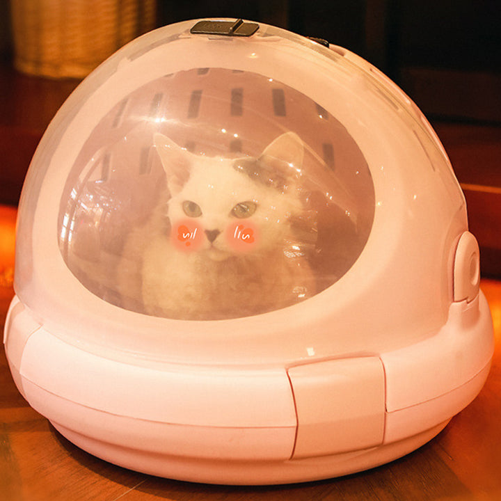 Modern Simplicity Bunny Fur ABS PP Cotton Highly Practical Round With Panoramic View Cozy Cat Bed For Outdoor