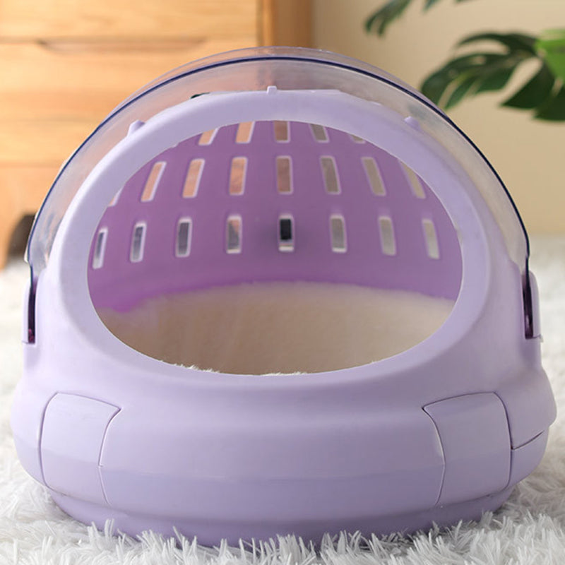 Modern Simplicity Bunny Fur ABS PP Cotton Highly Practical Round With Panoramic View Cozy Cat Bed For Outdoor