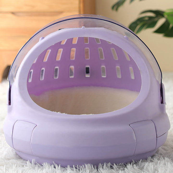 Modern Simplicity Bunny Fur ABS PP Cotton Highly Practical Round With Panoramic View Cozy Cat Bed For Outdoor